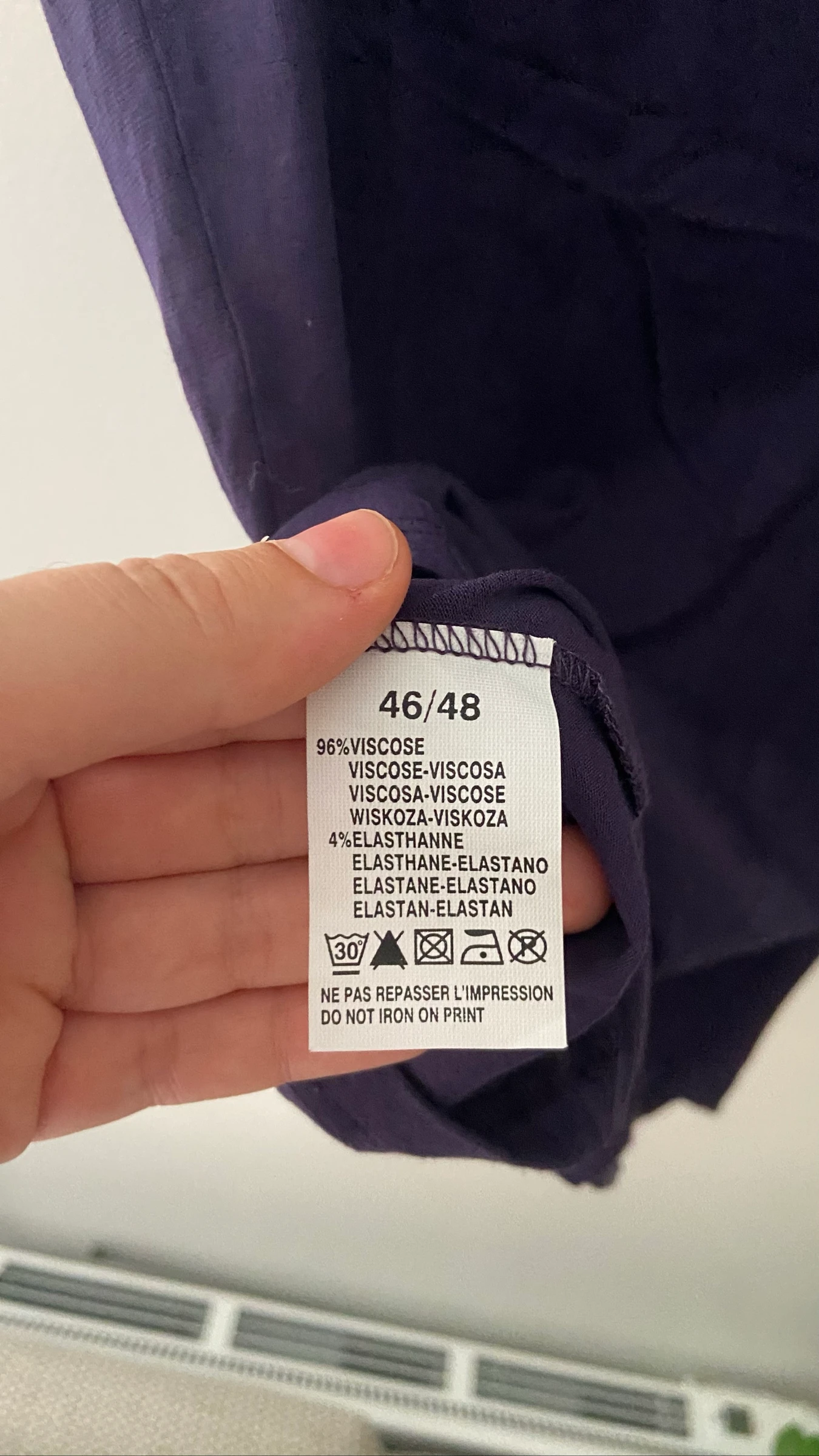 Purple top with front pattern size 42 – photo 7